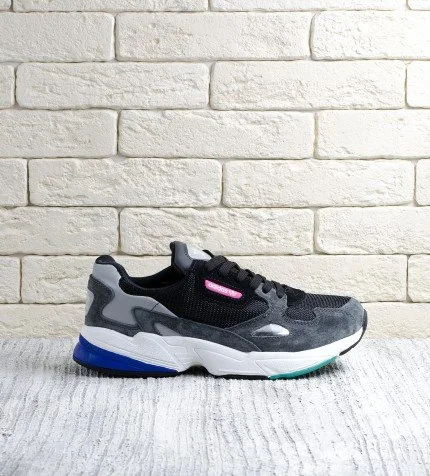 Adidas falcon shop black and grey