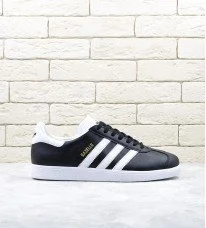Adidas gazelle black leather sports direct store