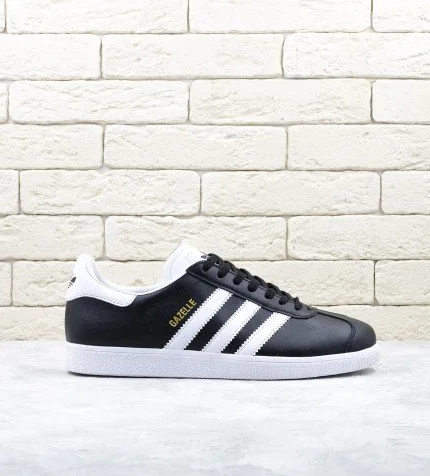 Adidas gazelle shop black leather gum