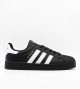 Adidas Superstar all black with wht stripe (white)