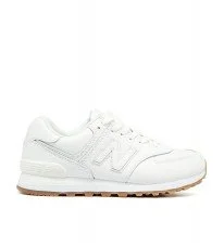 All white new balance 574 cheap