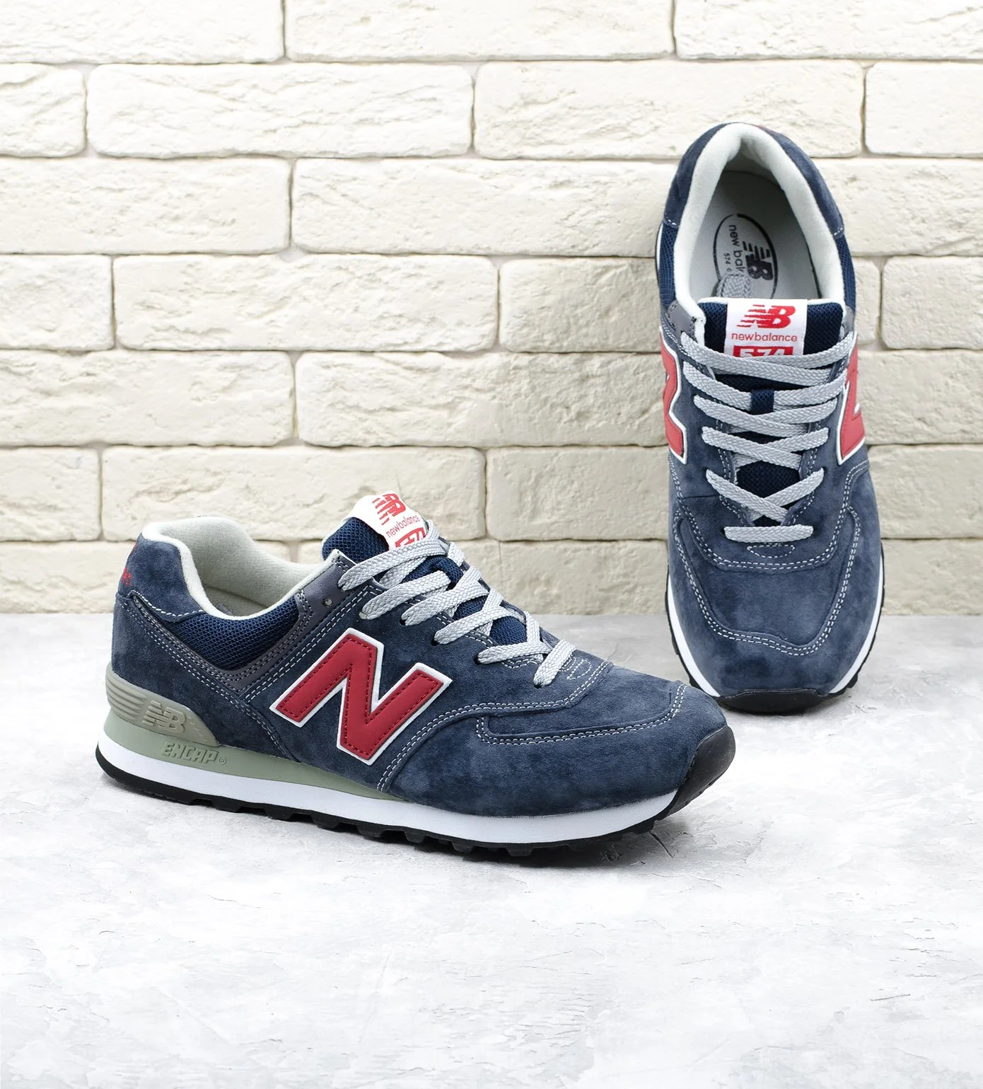 New Balance 574 Dark blue red