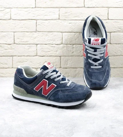 New balance ml574 bleu rouge store