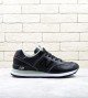 New Balance 574 Leather black-white line