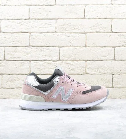 New Balance 574 Pink Silver