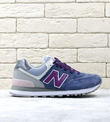 New balance 574 blue purple clearance