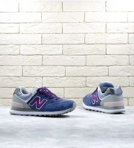 New balance 574 purple blue discount