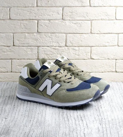 New Balance 574 Olive blue
