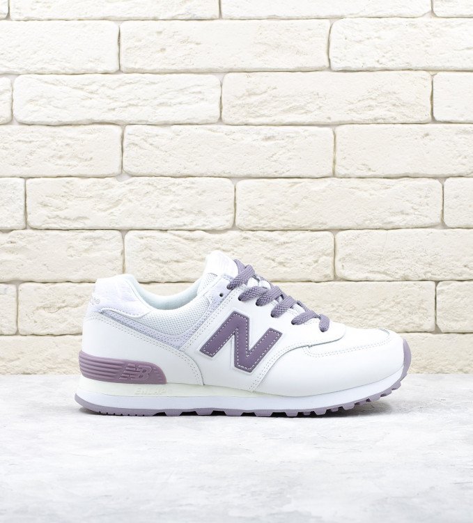 New Balance 574 White-pastel purple