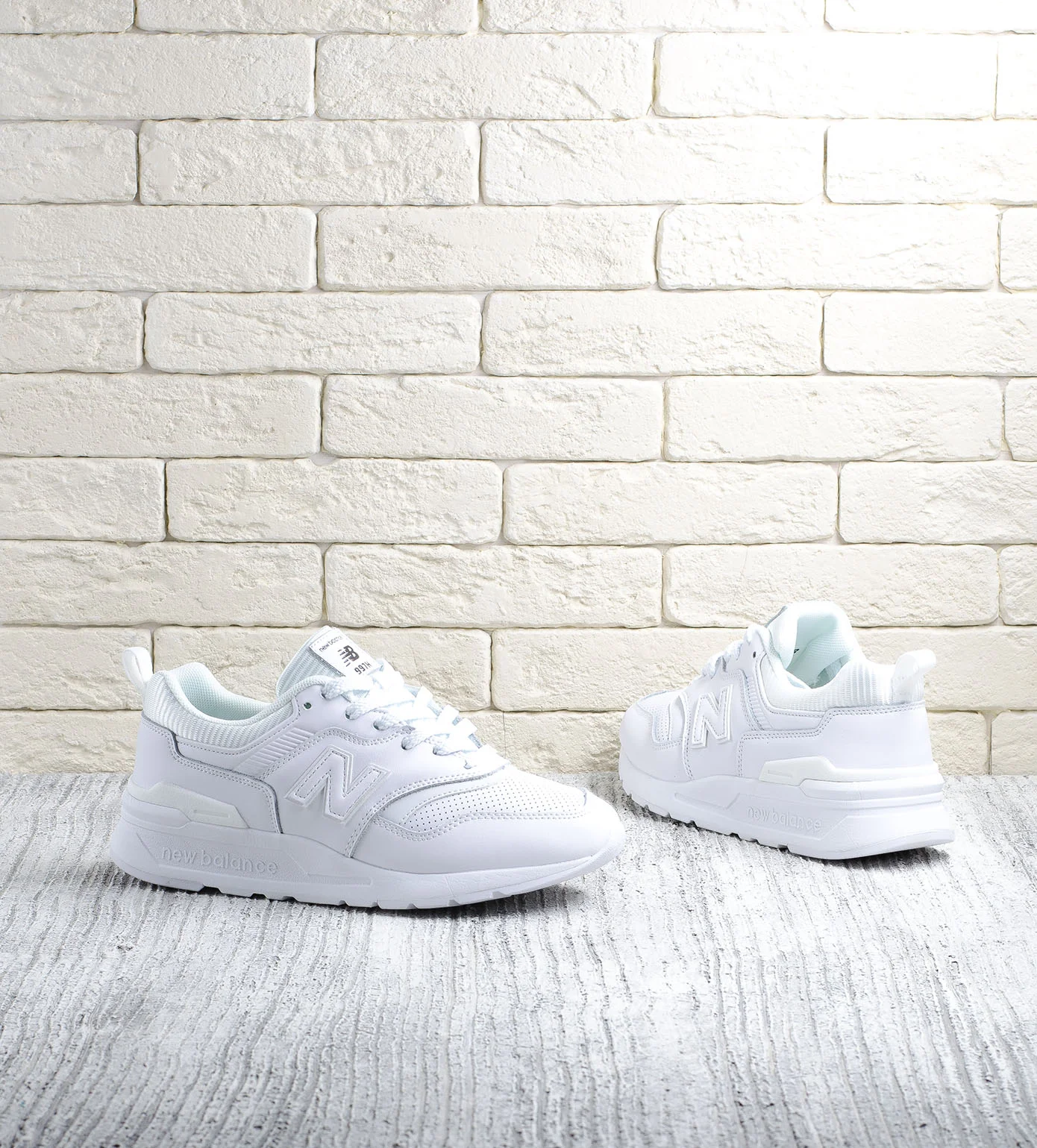 New balance all white sneakers on sale