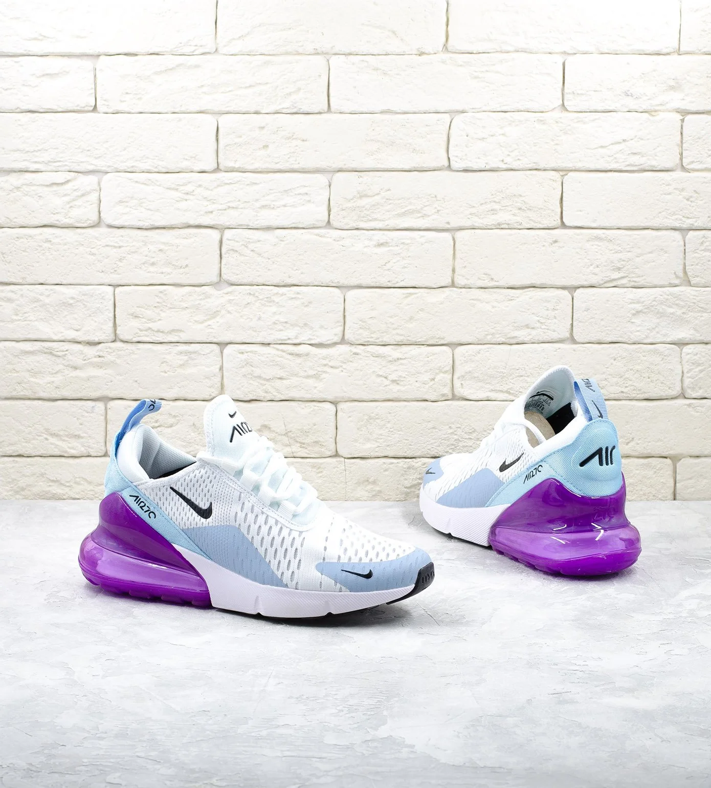 Nike air max 270 purple and white discount