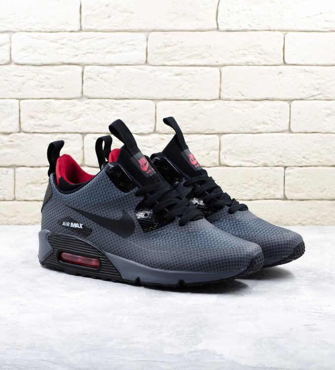 Nike Air Max 90 Mid Winter Red Grey