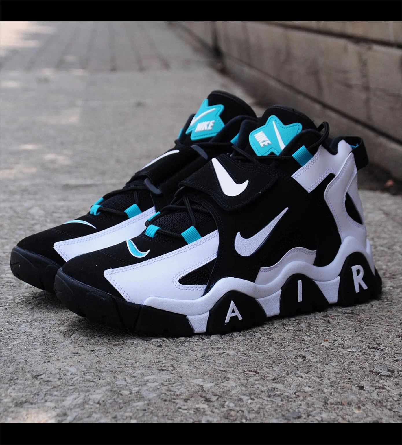 Nike air barrage sales mid black white cabana