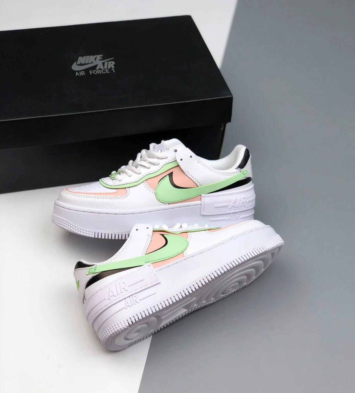 Nike Air Force 1 Shadow White Green
