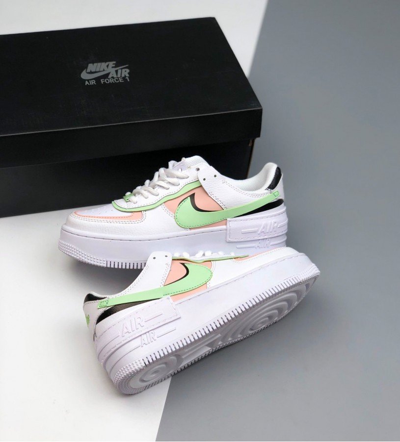 Nike Air Force 1 Shadow White-Green Nike Air Force 1 Shadow White-Green