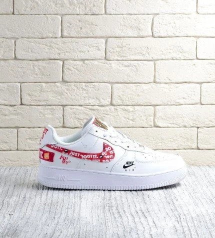 Nike air force store 1 white red