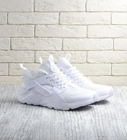 Mens white nike huarache sales