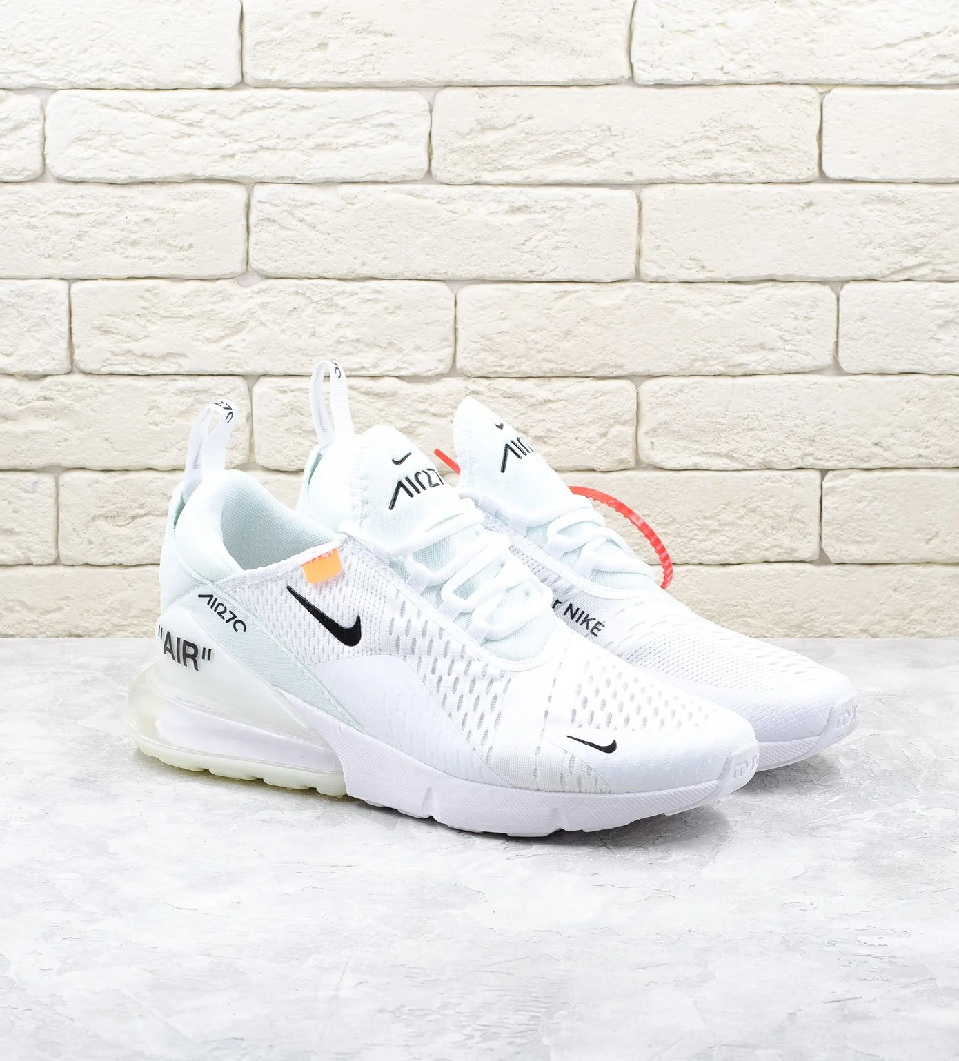 White and orange 270 air max on sale