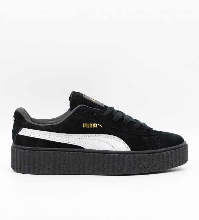 Puma Creepers suede blk wth white str