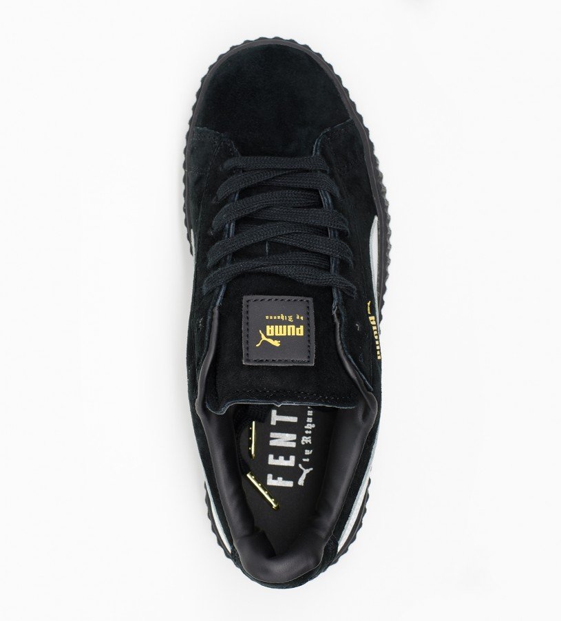 Puma Creepers suede blk wth white str