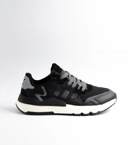 nite jogger white black