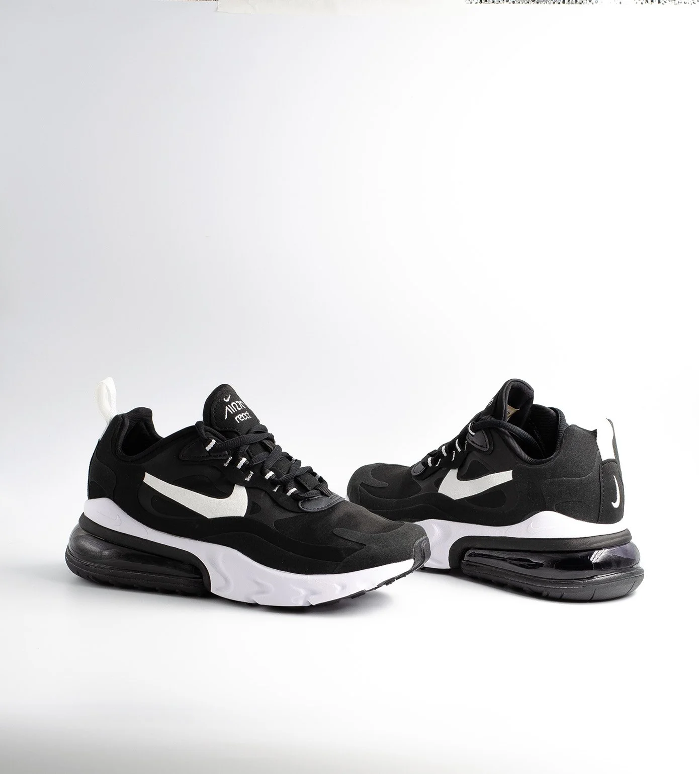 Nike air max 270 react black discount and white womens