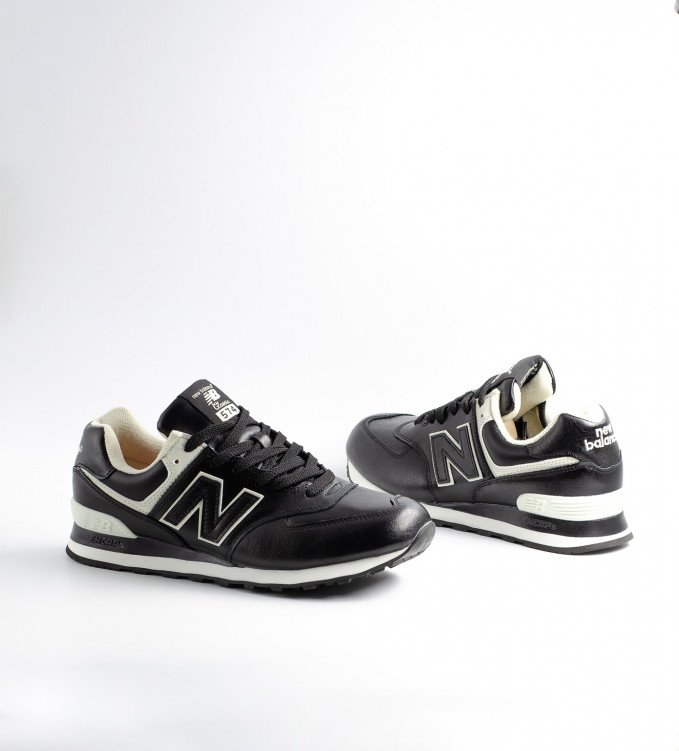 New Balance 574 Leather Brown-Black