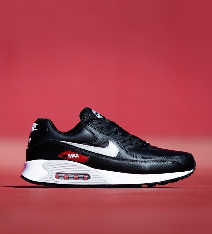 Nike Air Max 90 Leather Black-Red
