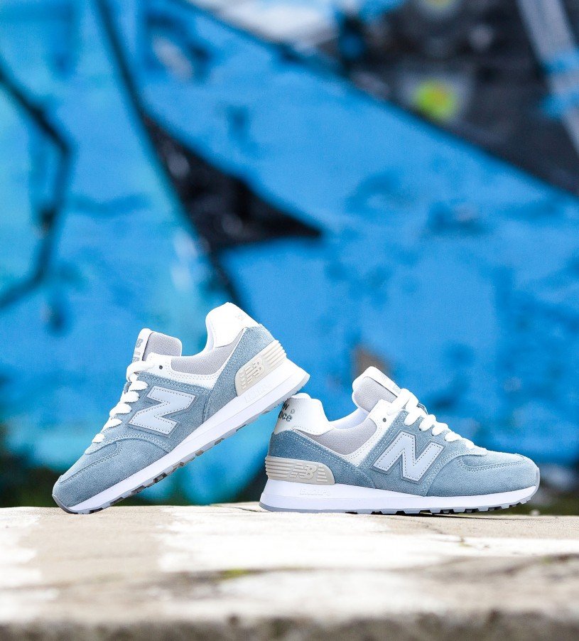 New Balance 574 Cyan-white