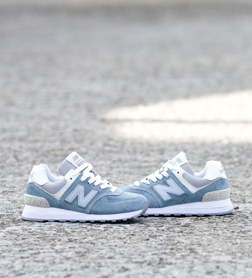 New Balance 574 Cyan-white