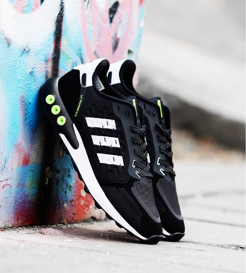 Adidas LA Trainers 3S Black-Green Adidas LA Trainers 3S Black-Green
