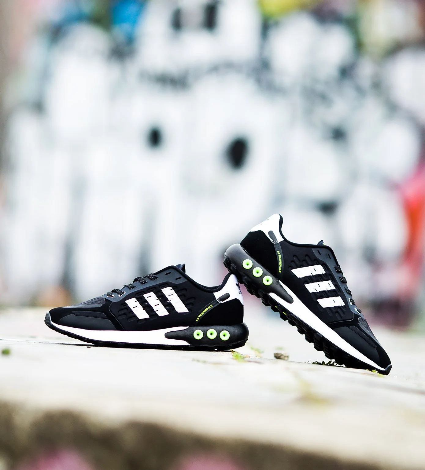 Adidas LA Trainers 3S Black Green