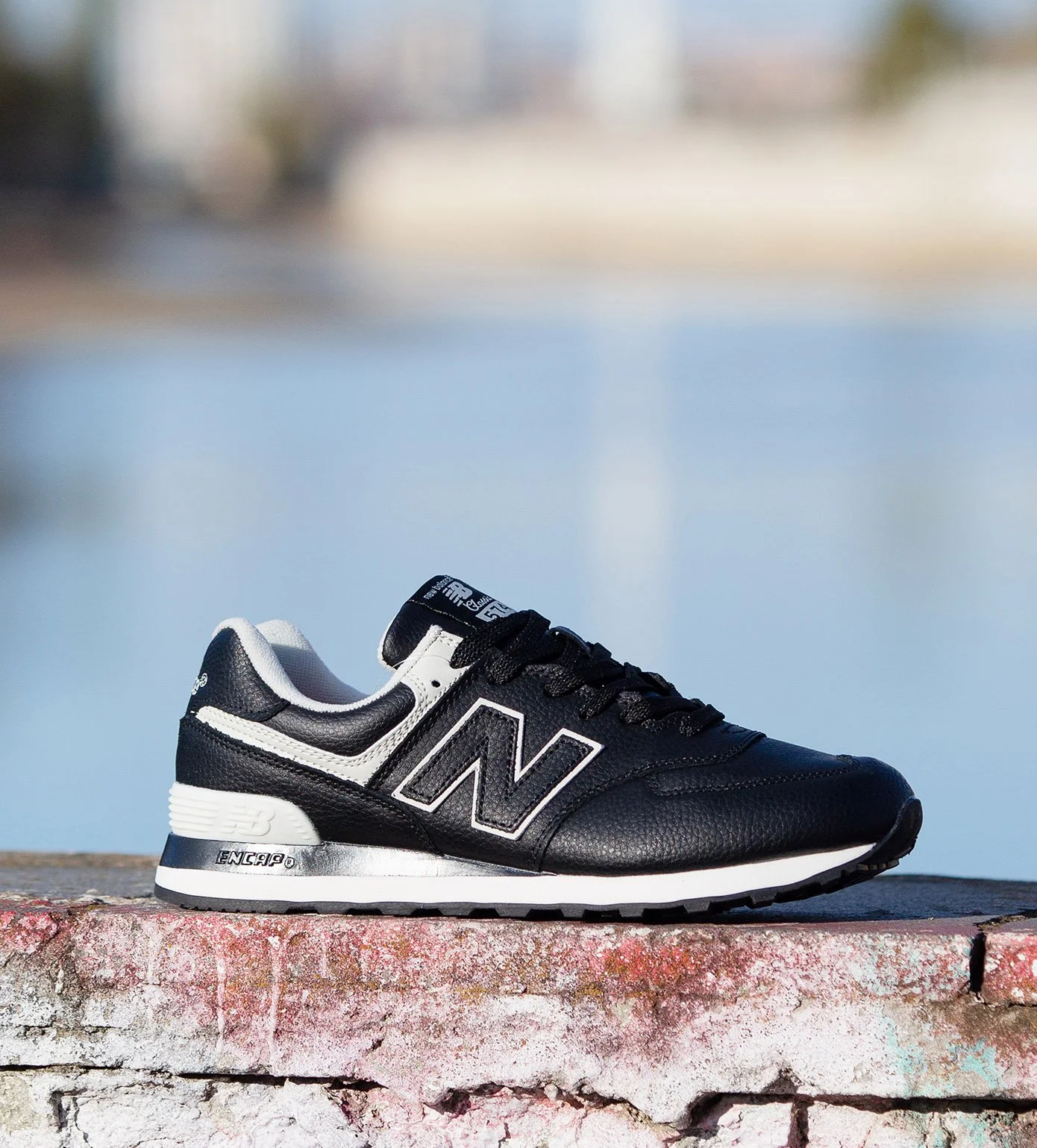 New Balance 574 Leather Brown Black V2