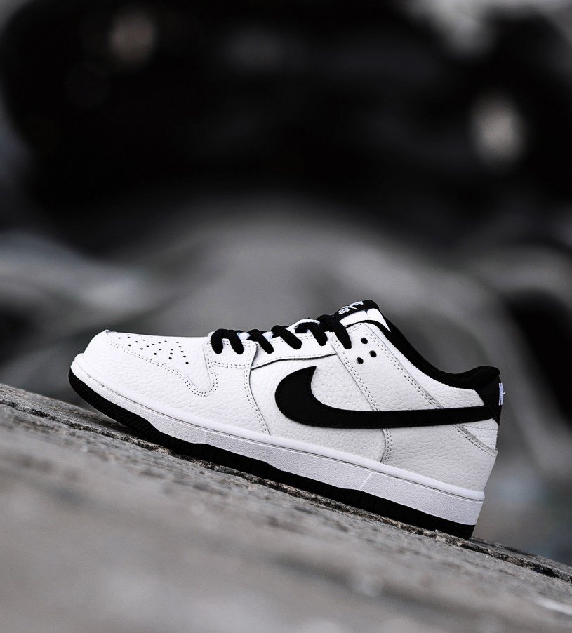 Nike SB Dunk White - Black Swoosh