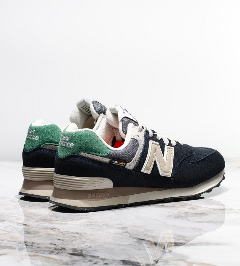 New Balance 574 Black-Energy-Green