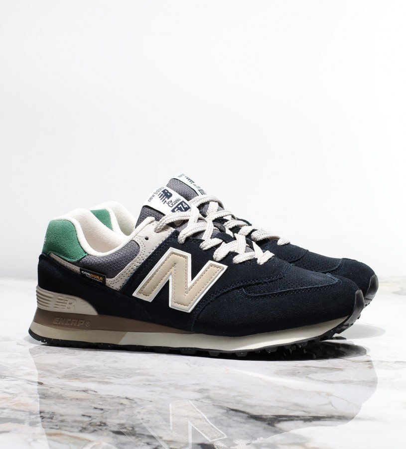 New Balance 574 Black-Energy-Green