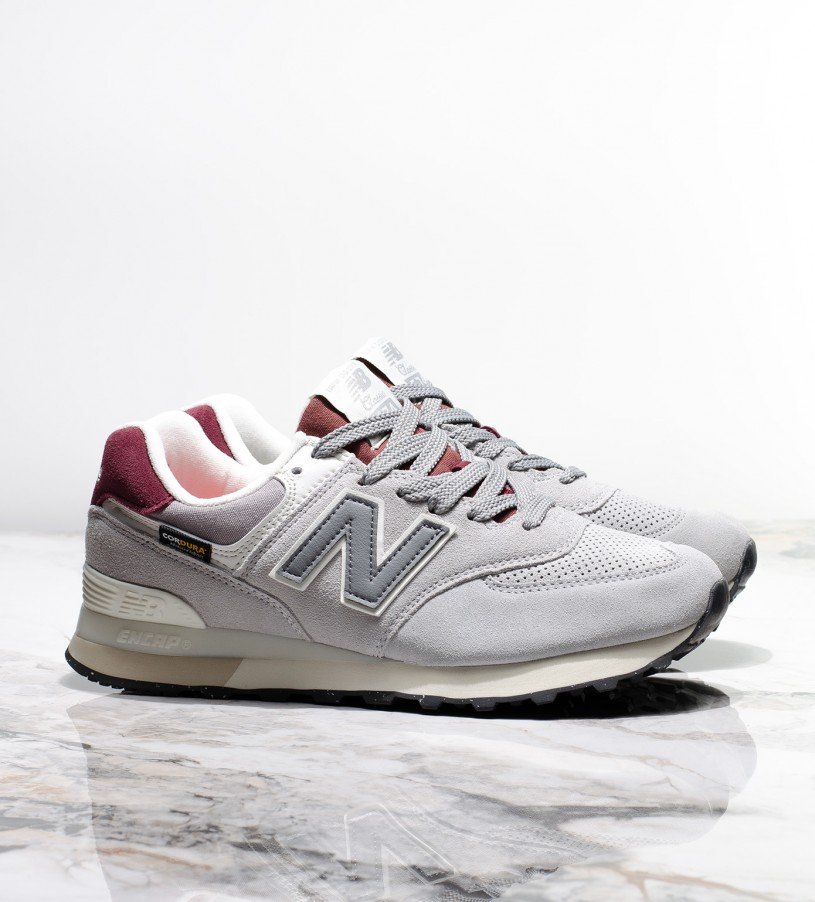 New Balance 574 Gray-Bordo