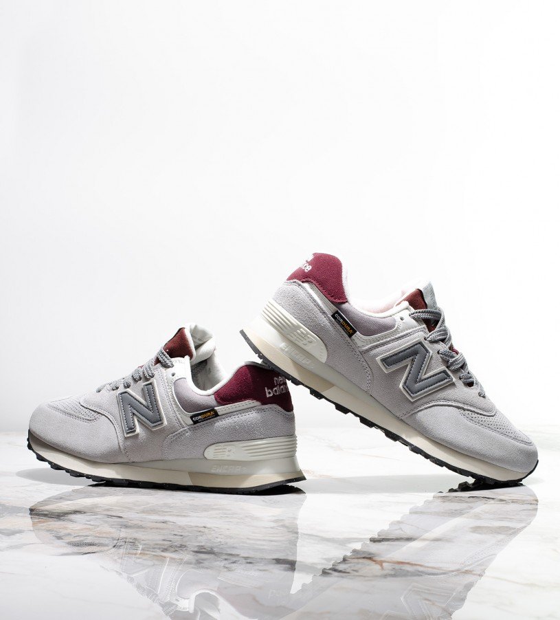 New Balance 574 Gray-Bordo