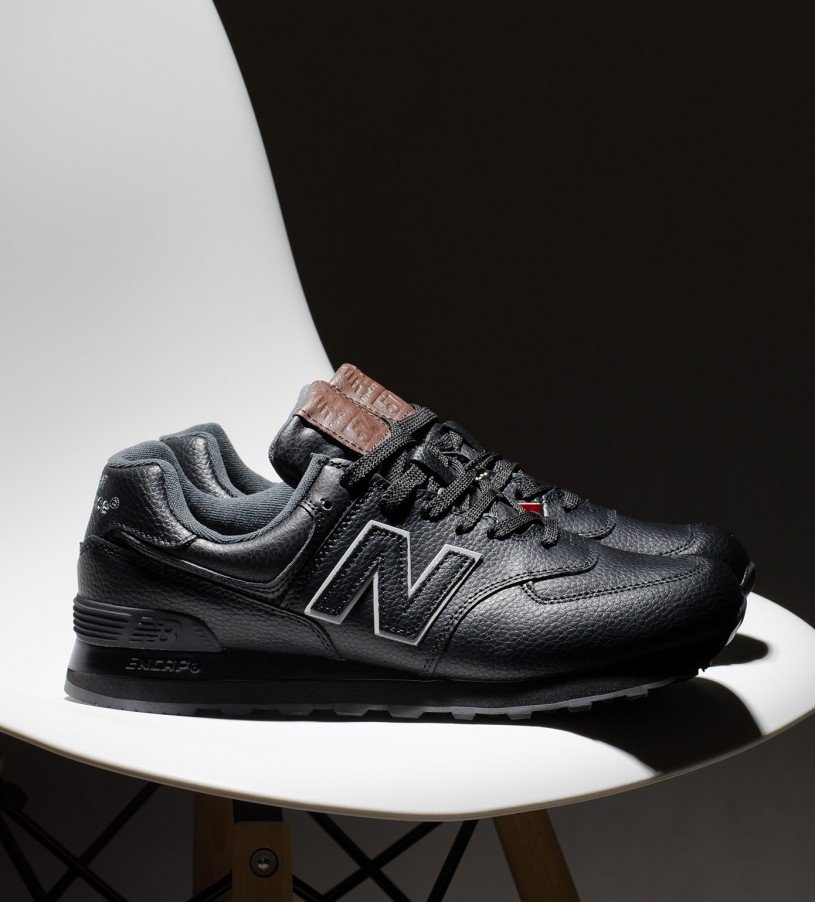 New Balance 574 Leather Brown-Black New Balance 574 Leather Brown-Black