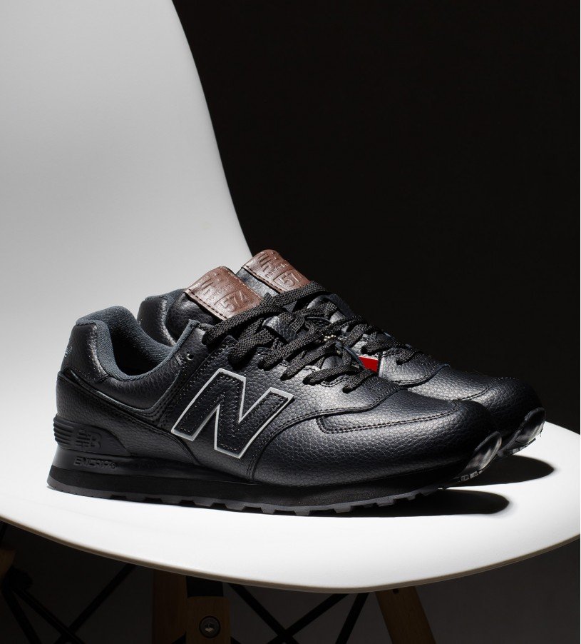 New Balance 574 Leather Brown-Black