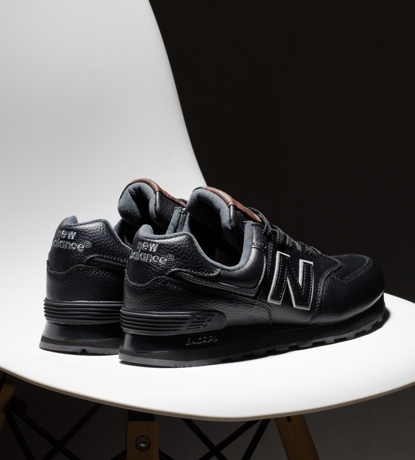 New Balance 574 Leather Brown-Black New Balance 574 Leather Brown-Black