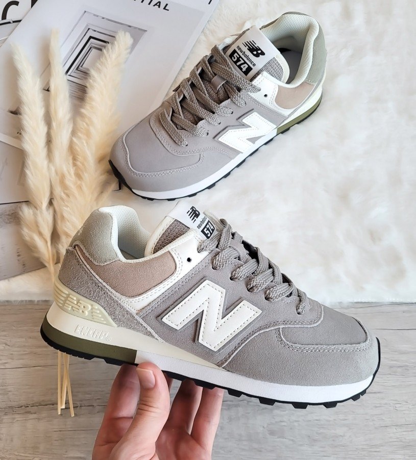 New Balance 574 Peach-Gray New Balance 574 Peach-Gray